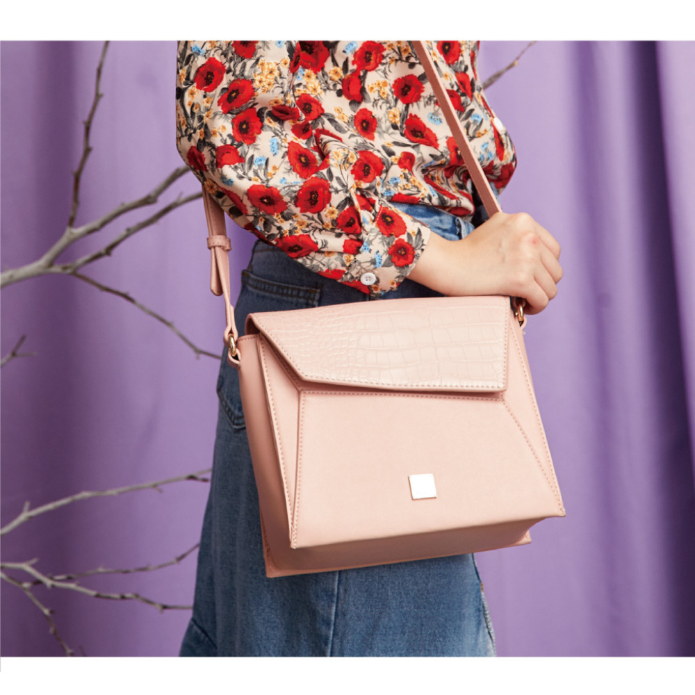 RB Vegan/Faux Saint Laurent Messenger Bag-Pink - Picture 2 of 8